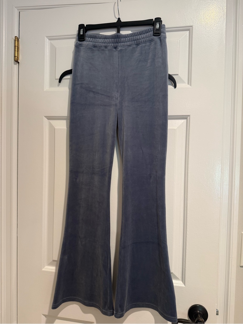 Hollister Blue-Gray Velvet Flare Pants